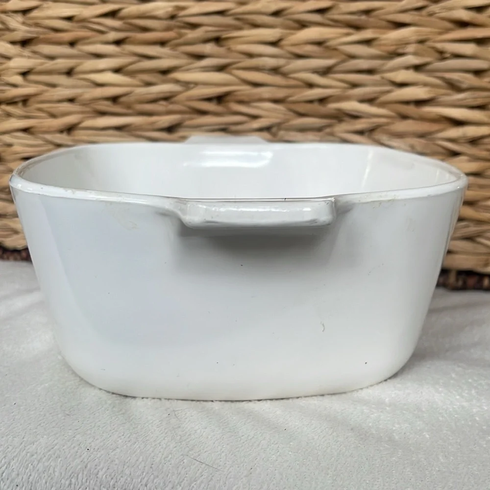 Corningware 1 1/2 Qt Cornflower White Blue Casserole Deep Baking Dish 7”